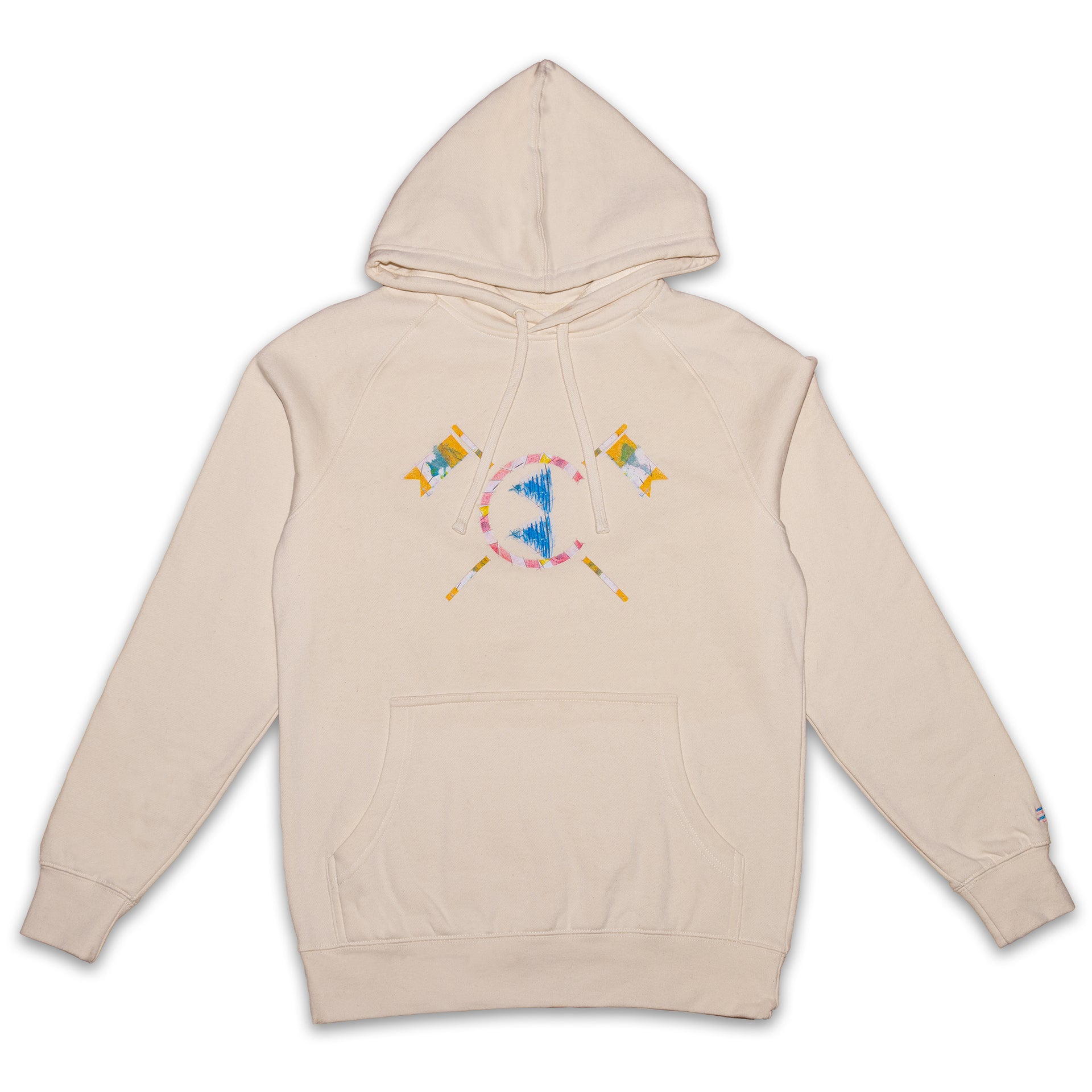 ABSTRACT HOODIE IN ECRU – champelli